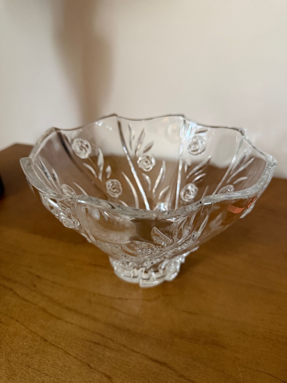 Vintage Marquis by Waterford Crystal Rose Garden Bowl.